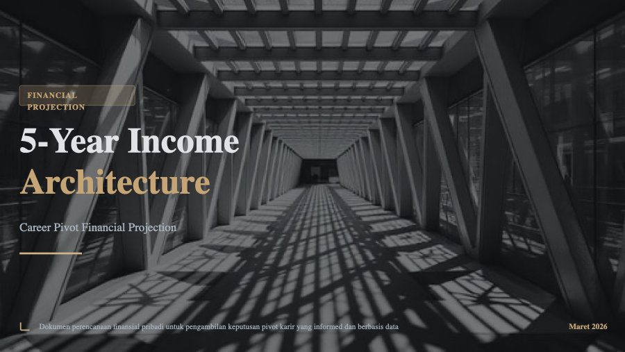 Cover 5-Year Income Architecture - Career Pivot Financial Projection