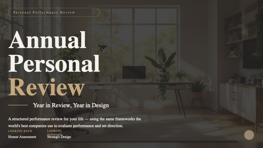 Cover Annual Personal Review