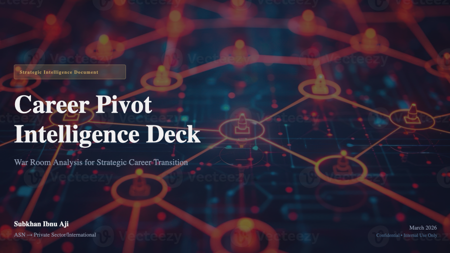 Cover Career Pivot Intelligence Deck