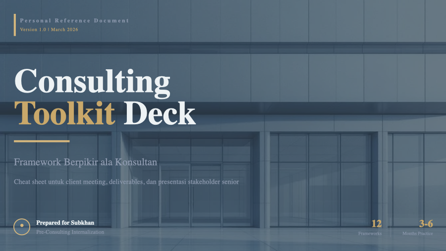 Cover Consulting Toolkit Deck - Framework Berpikir ala Konsultan