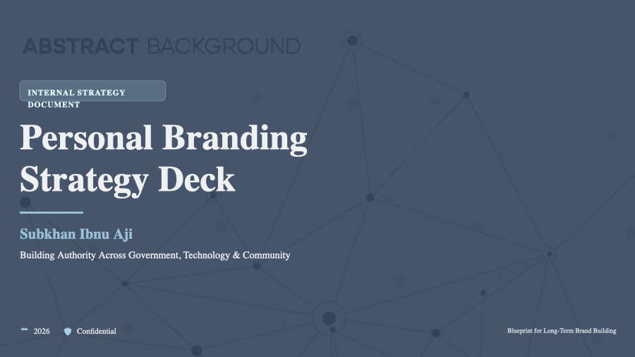 Cover Personal Branding Strategy Deck - Subkhan Ibnu Aji