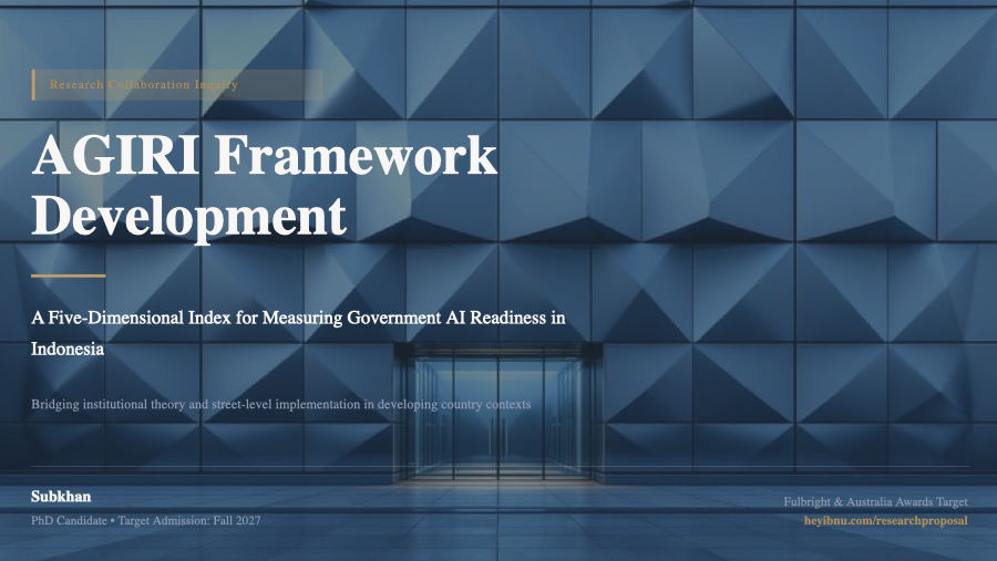 Cover PhD Supervisor Outreach Deck - AGIRI Framework