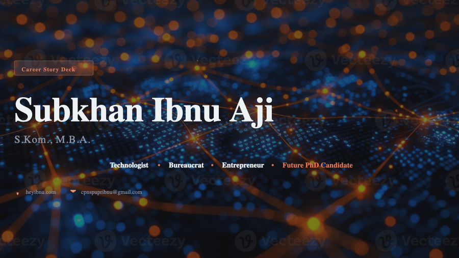 Cover Subkhan Ibnu Aji - Career Story Deck